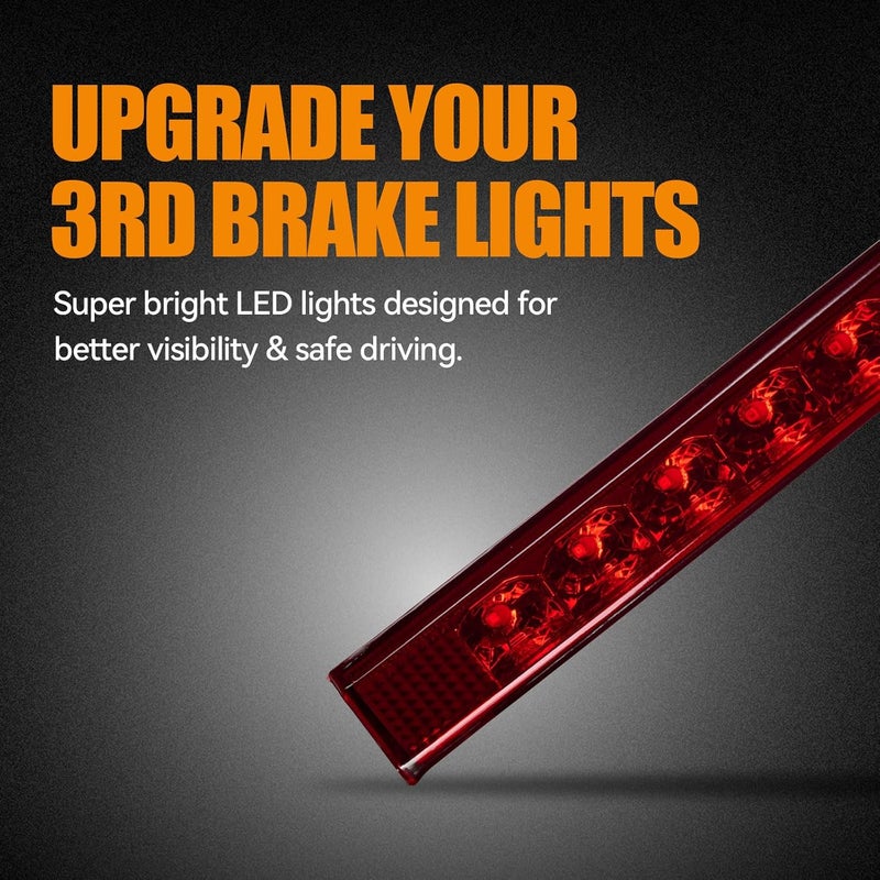 Cxdar Third 3rd Brake Light LED for 2013-2018 Toyota Rav4, High Mount Rear Brake Lights Assembly for 2010-2019 Lexus GX460, Waterproof Center Cab Lamp Stop Light (Red) - Image 3